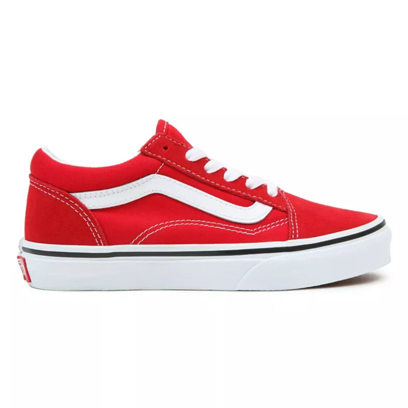 Vans Sneakers en Velours de Cuir & Textile UY Old Skool rouge
