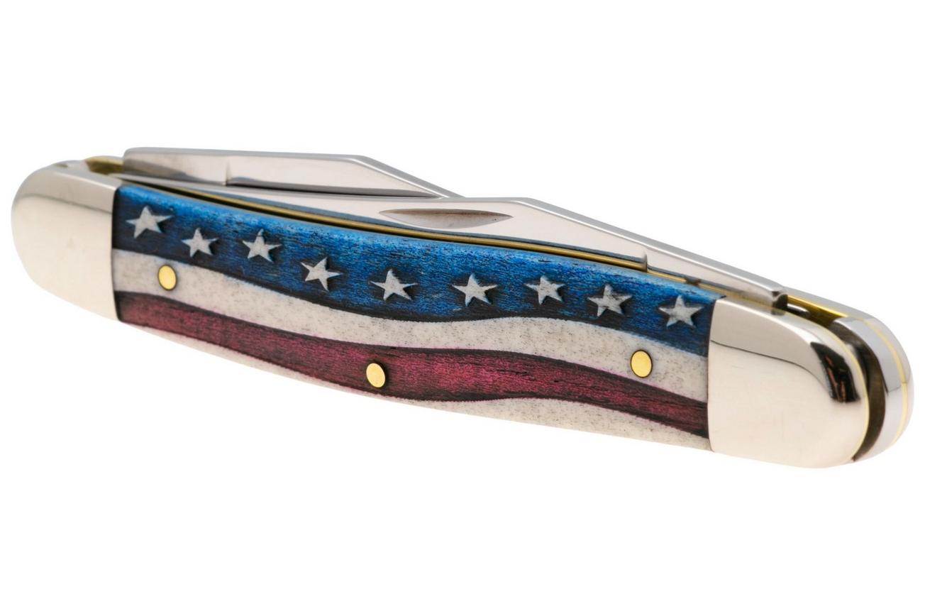Case Muskrat Embellished Smooth Natural Bone, Star Spangled, 64143, MUSKRAT SS zakmes