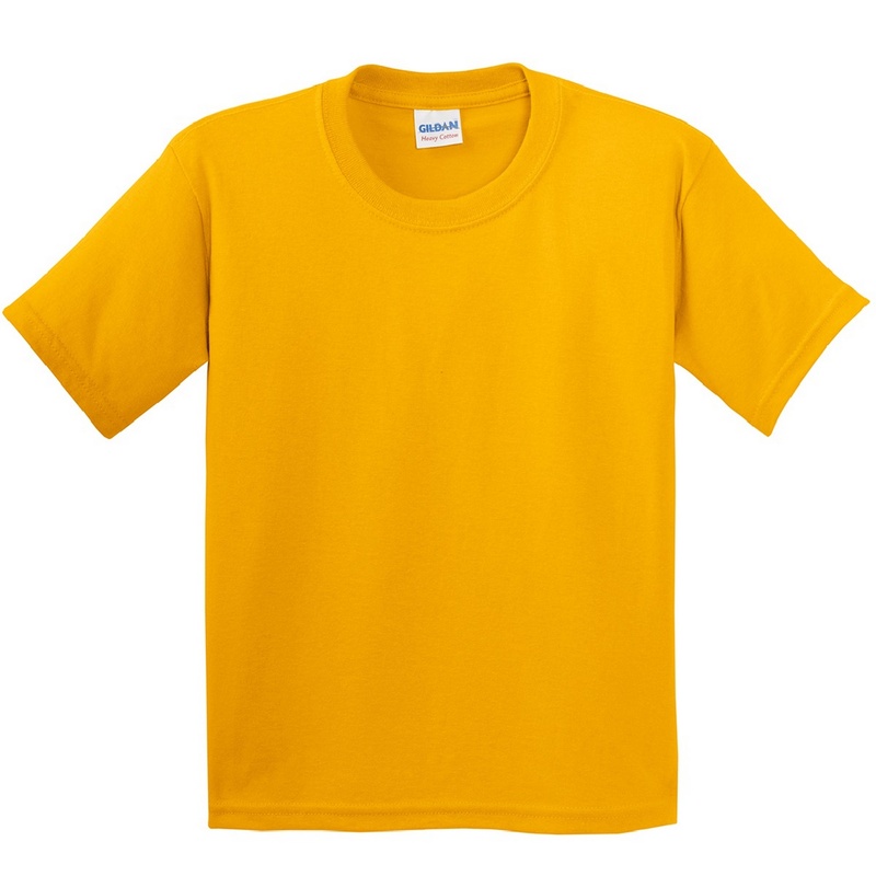 Short Manga Básica Camiseta Con Algodón Grueso Gildan