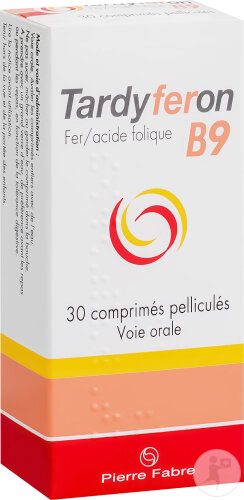 Tardyferon B9 Fer/Acide Folique 30 Comprimés Pelliculés