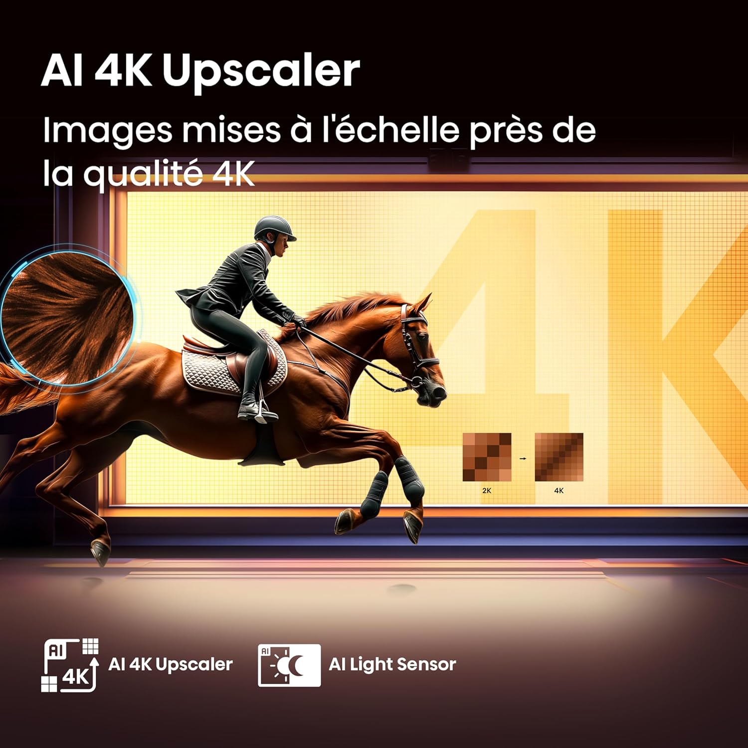 Hisense 43 inch 43A6Q 4K UHD Dolby Vision HDR VIDAA Smart TV with Youtube, Netflix, Disney+, Channel + (2025 Model) [Classe énergétique G]