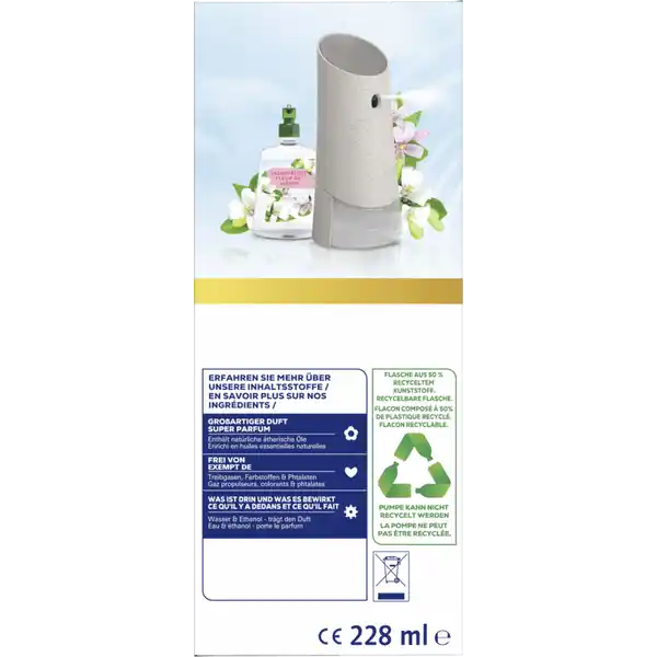 24 / 7 Active Fresh Aerosolfreies Automatisches Duftspray Starter-Set Jasminblüte