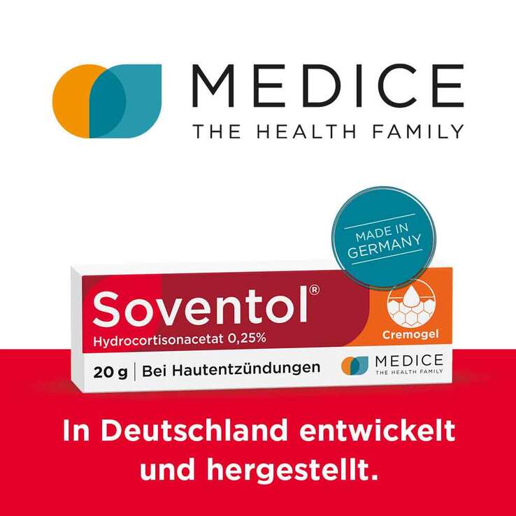 Soventol® Hydrocortisonacetat 0,25% Cremogel bei Hautentzündungen, 20 g