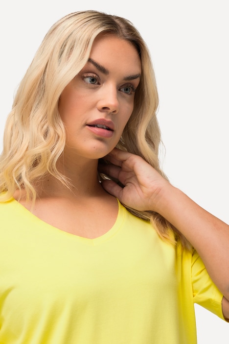 T-Shirt, A-Linie, V-Ausschnitt, Halbarm