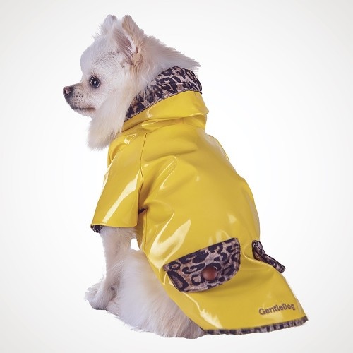 Capa de chuva Lupe para cães, amarela