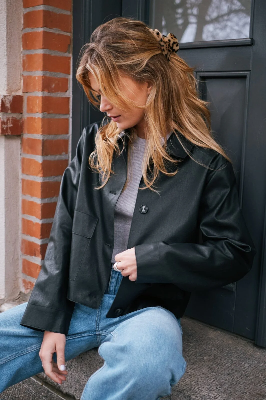 Neo Noir Romana Faux Pu Jacket 164349
