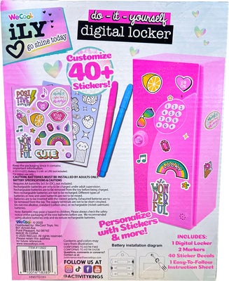 WeCool ILY DIY Digitalt Safe med Klistremerker
