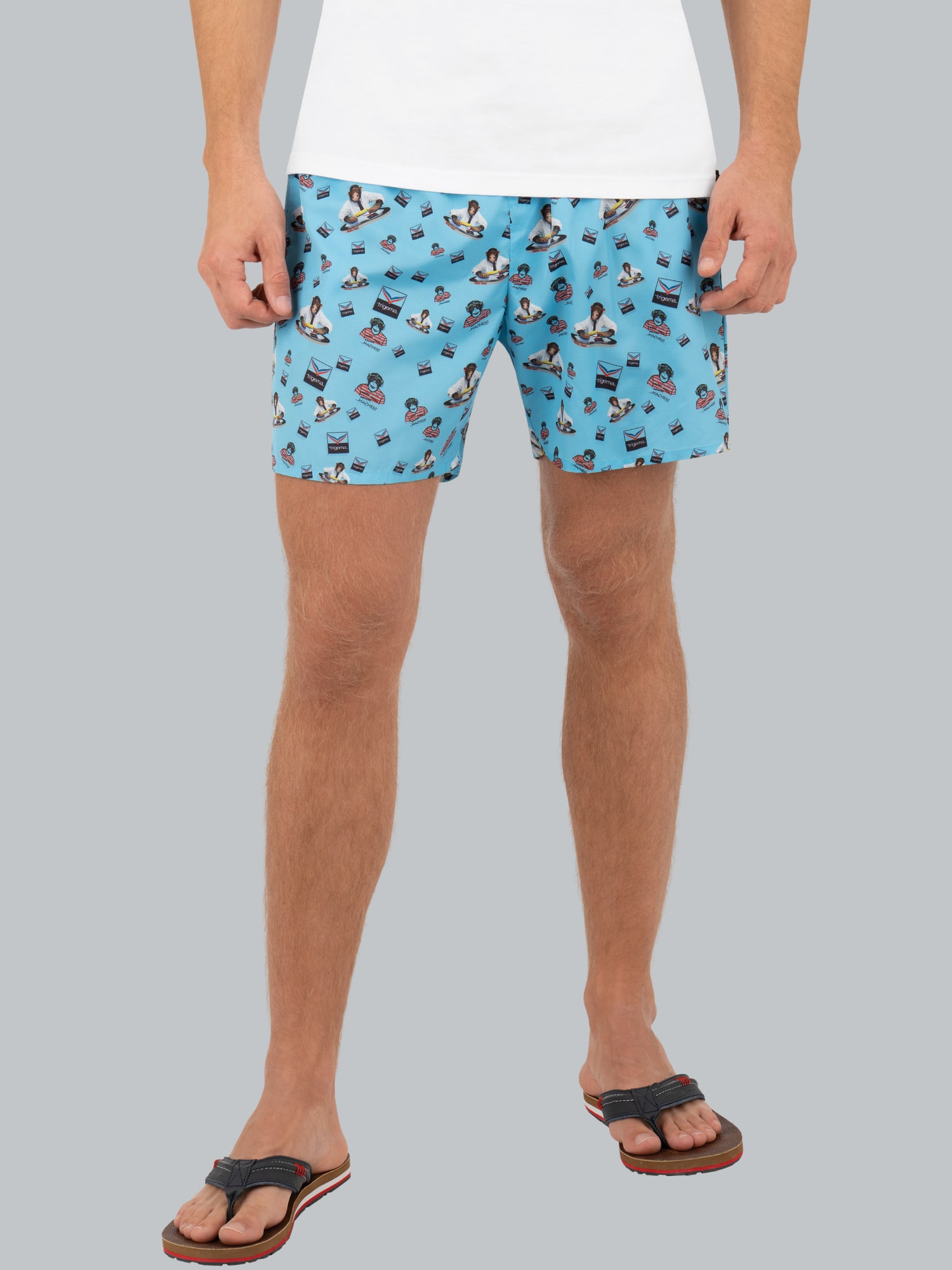 Bade-/Freizeitshorts mit Druckmotiv Azur