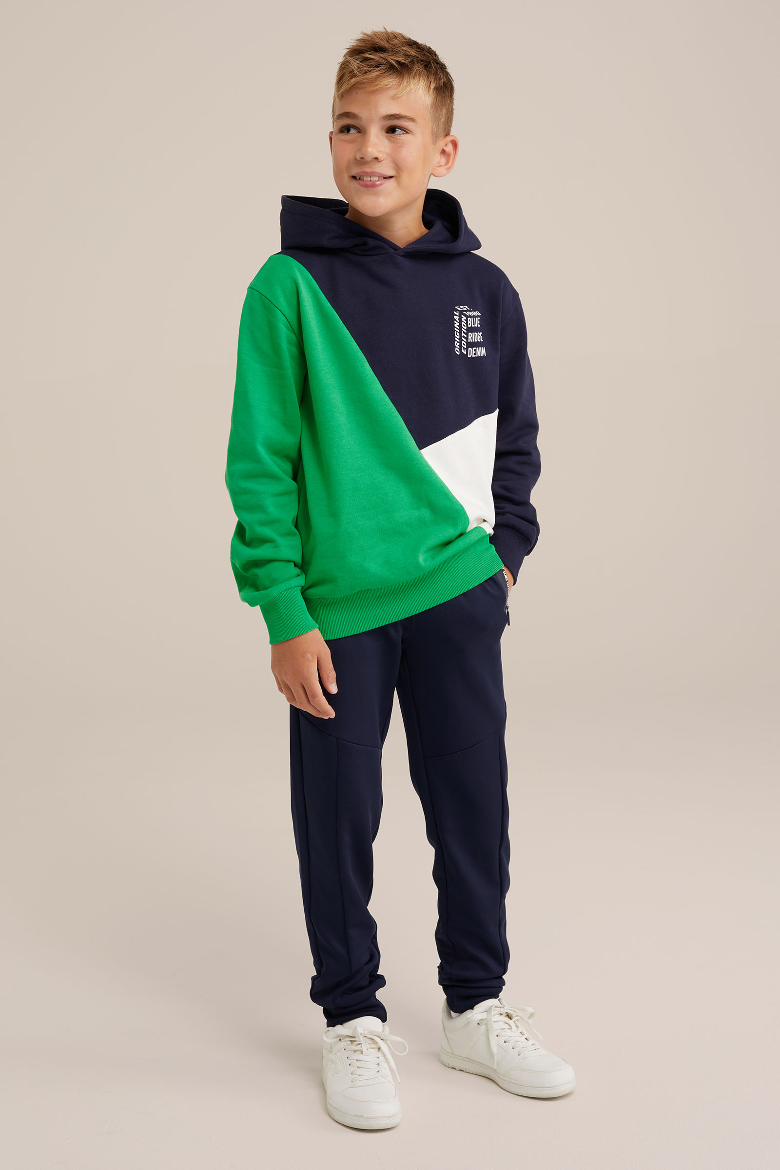 Jongens technical sweat joggingbroek WE Fashion Donkerblauw