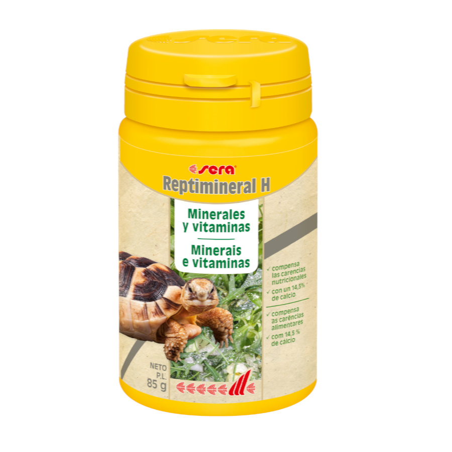 Suplemento vitamínico Sera Reptimineral H para répteis