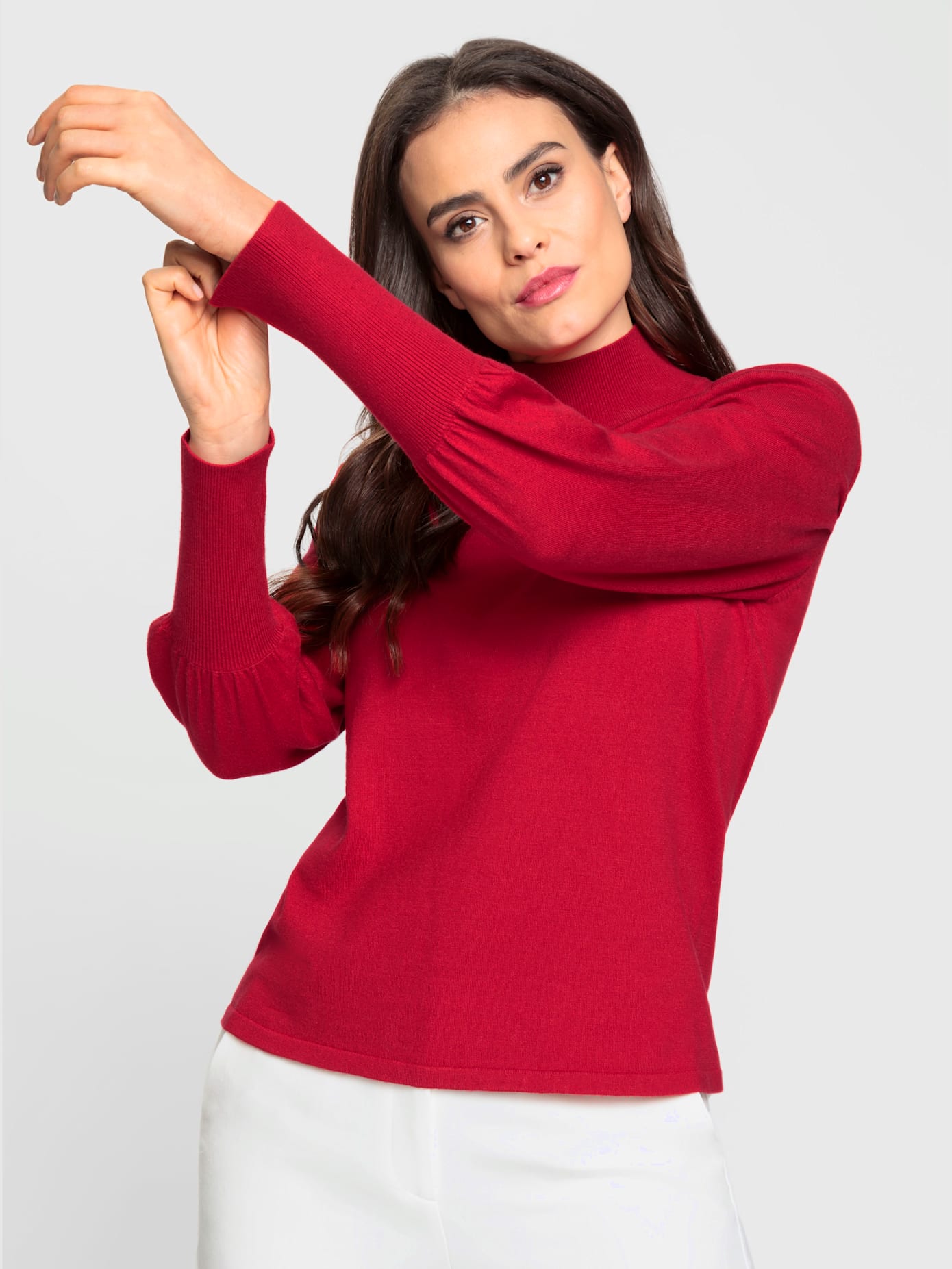 Pull col montant 50% viscose