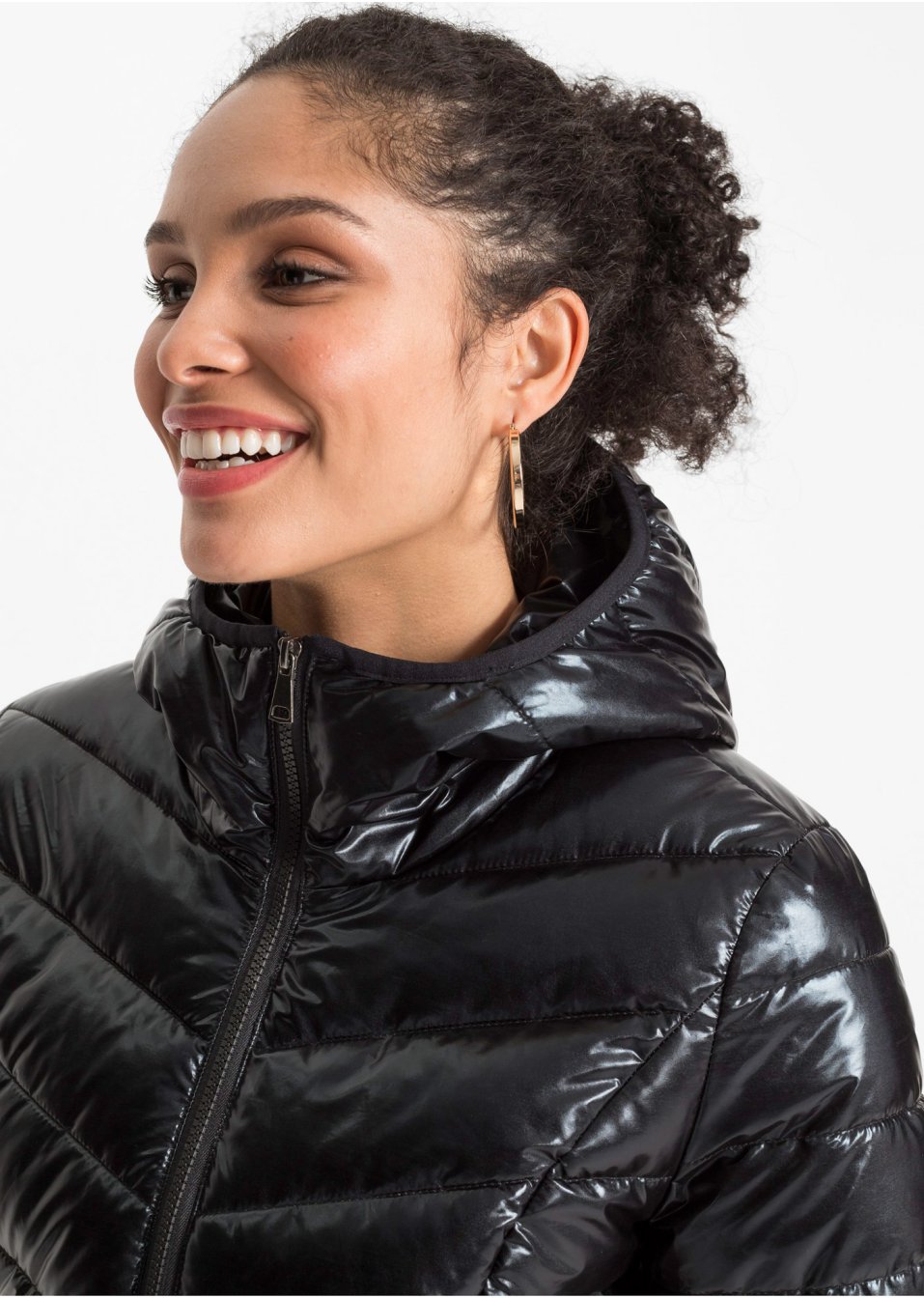 Manteau matelassé effet métallique