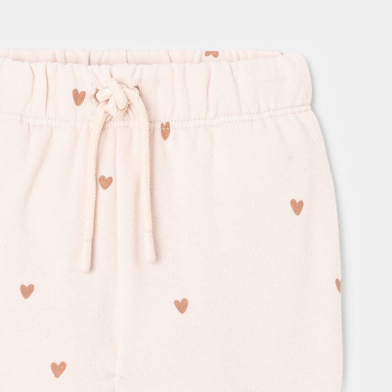 Pantalon en coton molletonné rose bébé fille Absorba Rose