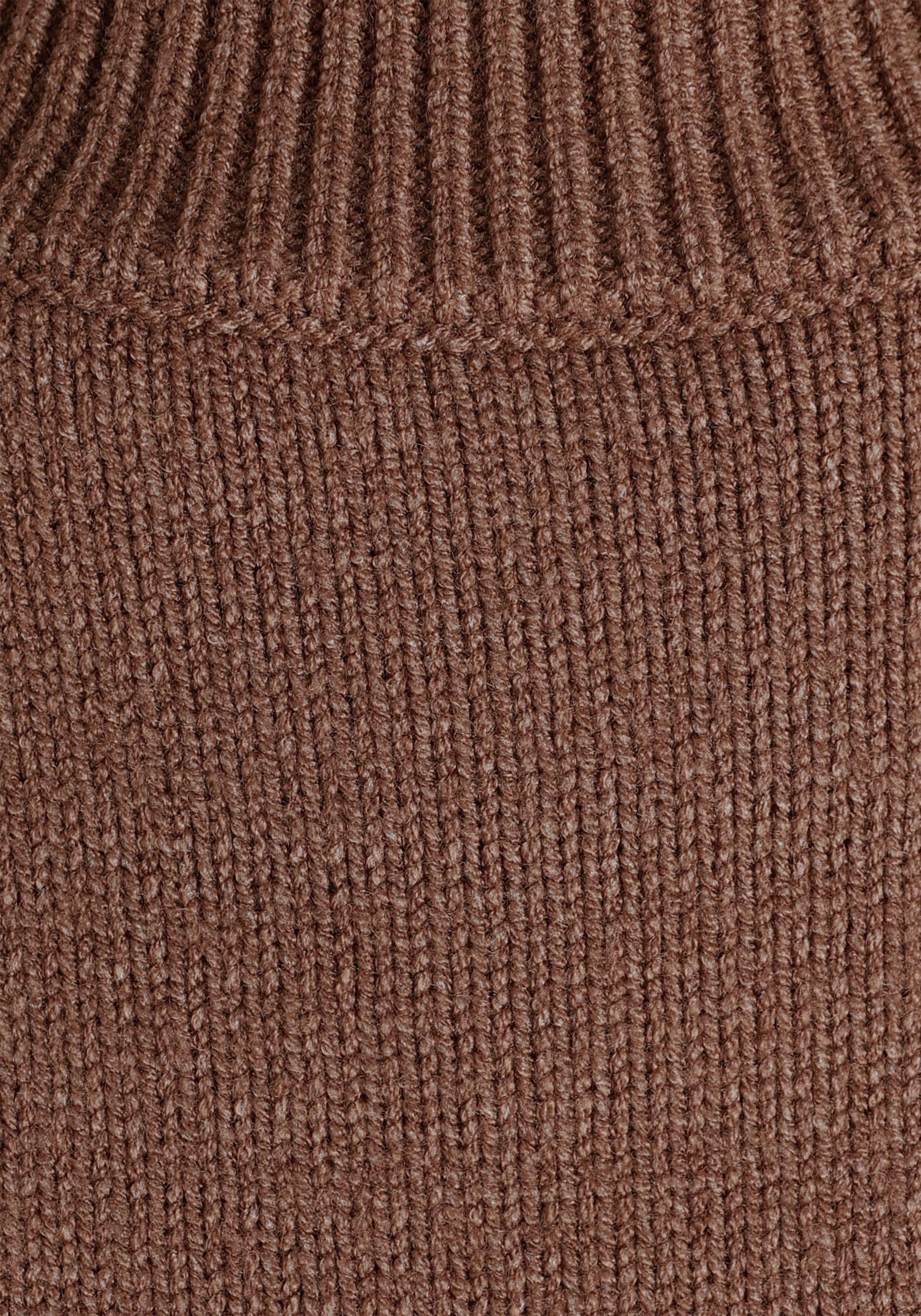 Laura Scott Strickkleid mit Stehkragen und Zierknöpfen