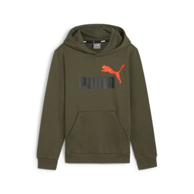 PumaEssentials+ Two-Tone Big Logo Hoodie - oliv