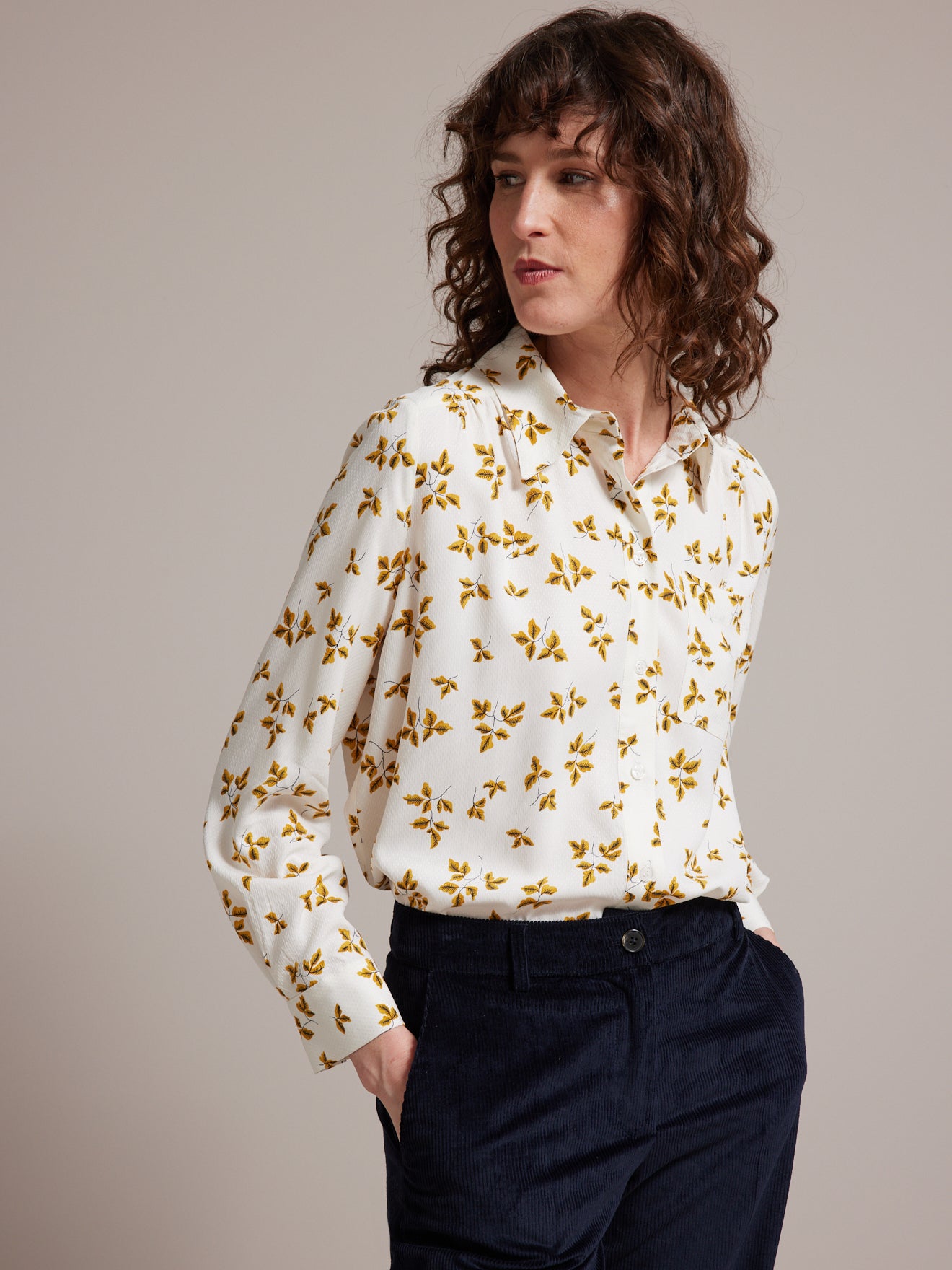 Chemise femme en viscose dobby imprimé Isabel
