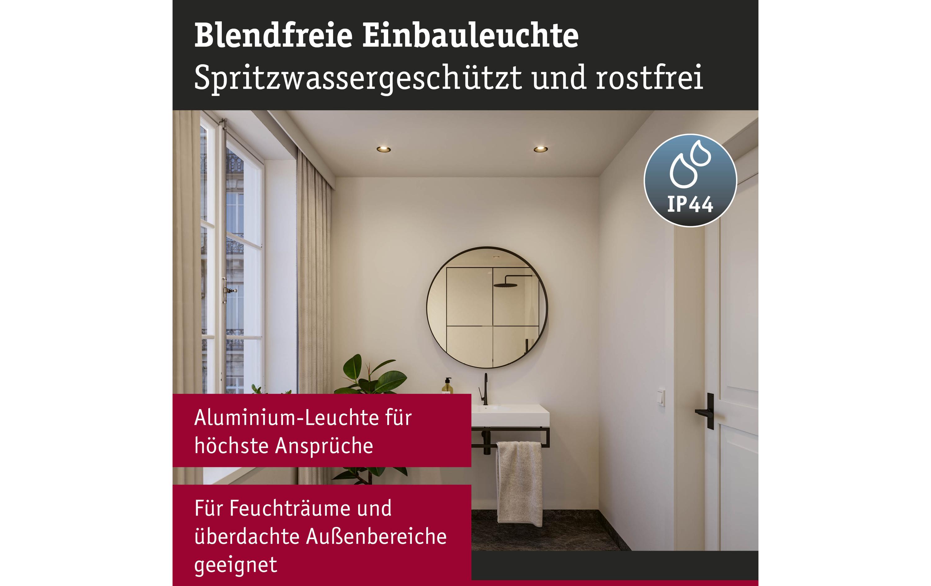 Einbauleuchte LED Cole Coin 3er-Set SchwarzDimmbare Einbauleuchte