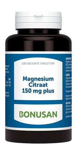Bonusan Magnesiumcitraat 150 mg Plus 120 tabletten