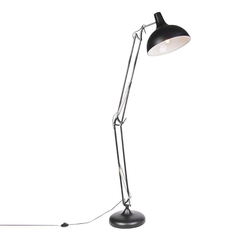 Smart vloerlamp zwart verstelbaar incl. Wifi A60 - Hobby