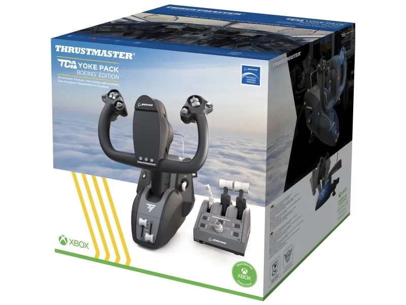 Thrustmaster Civil Aviation (TCA) Yoke Pack Boeing Edition - Spænde og speeder - kablet - for PC, Microsoft Xbox One, Microsoft Xbox Series S, Microsoft Xbox Series X