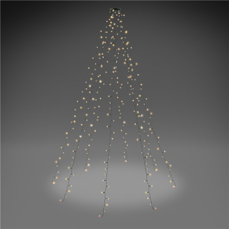 (2m) 280 LED's Weihnachts Deko Lichterkette Tannenbaum Outdoor Beleuchtung Baummantel IP44 (60386) - Warmweiss