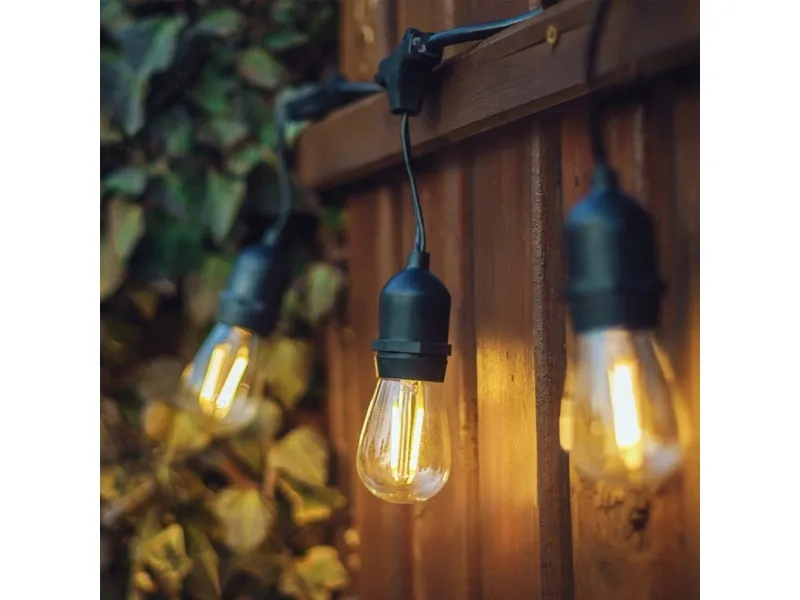 Vintage Edison Smart Light Chain - Voice Controlled LED Lights for Outdoor Use