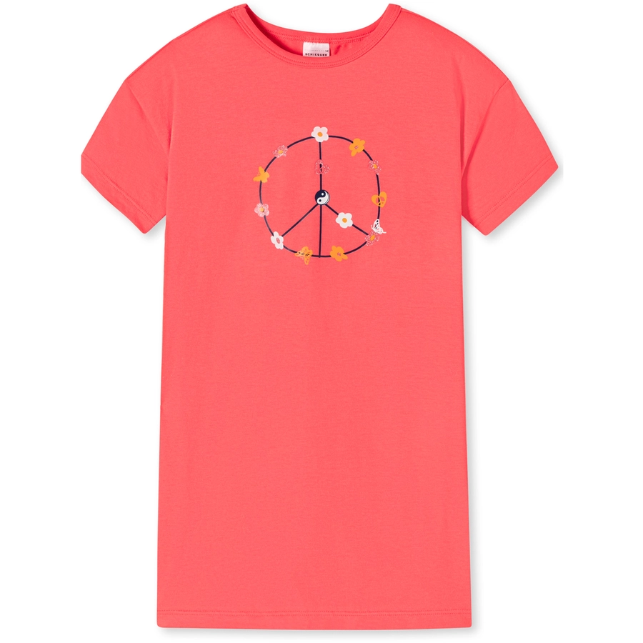Schiesser Nachthemd Girls World Organic Cotton rot