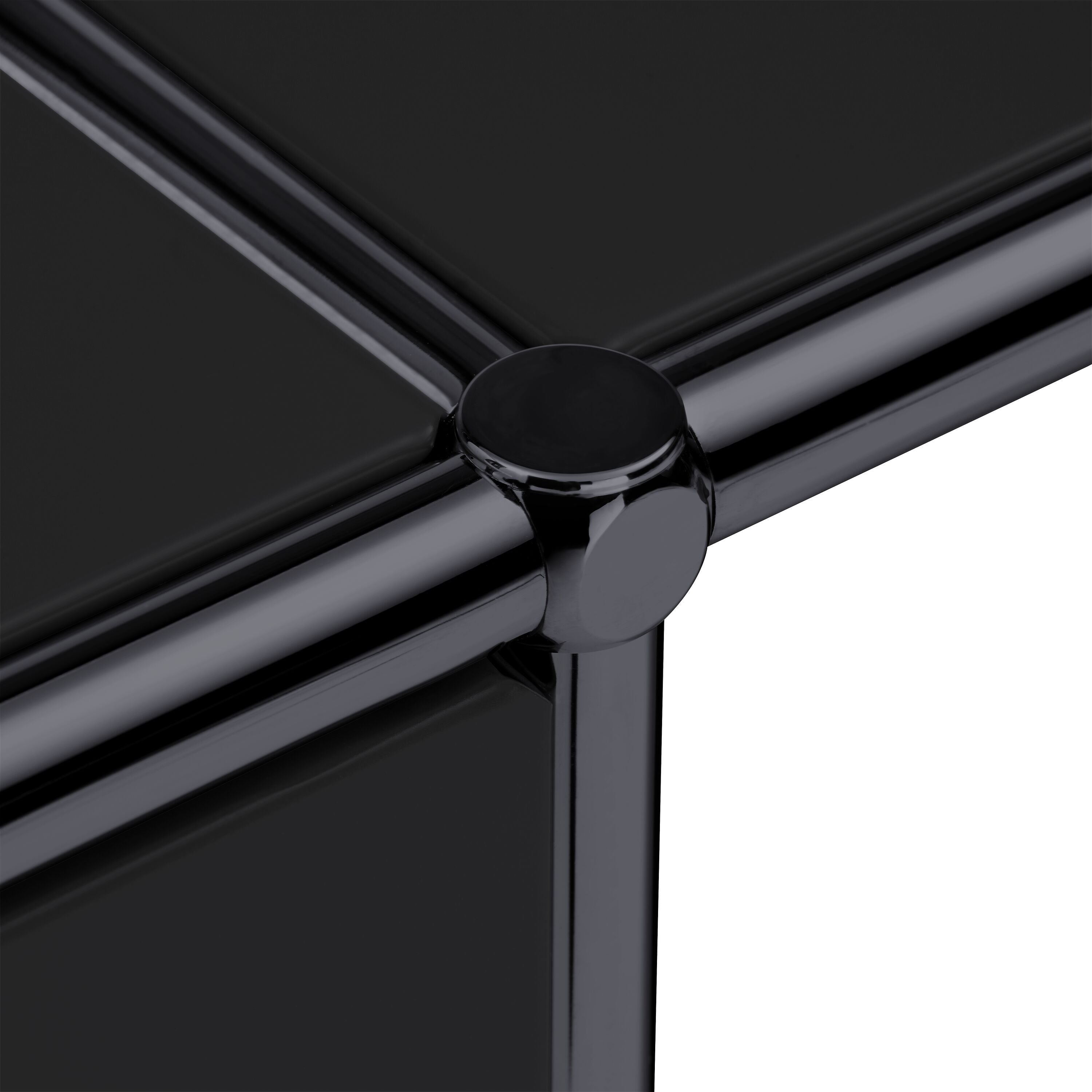 FLEXCUBE Schreibtisch - Schwarz / B: 228.0 cm x T: 40.0 cm x H: 80.0 cm