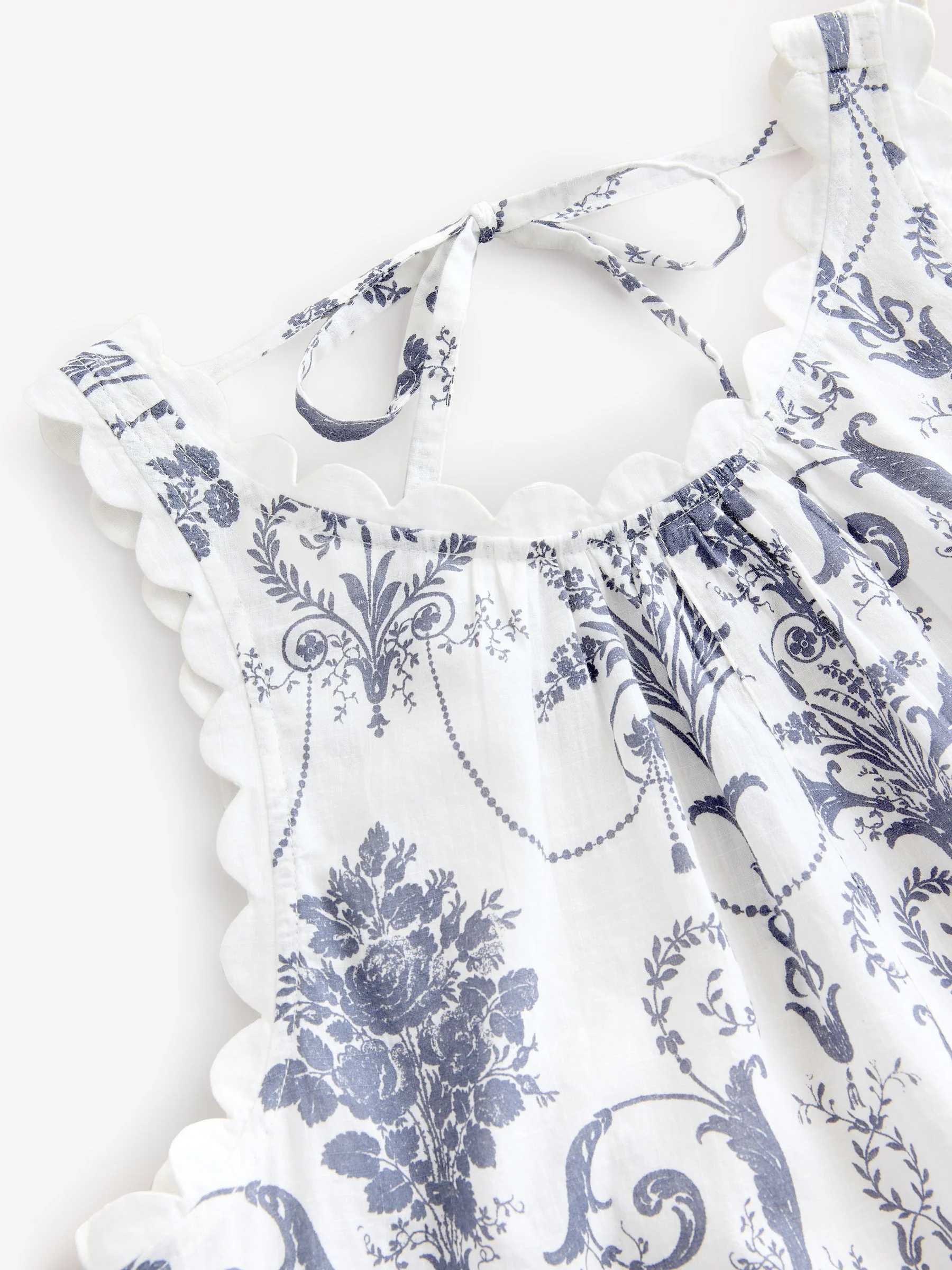 Laura Ashley 100% katoenen strandrompertje met geschulpte rand