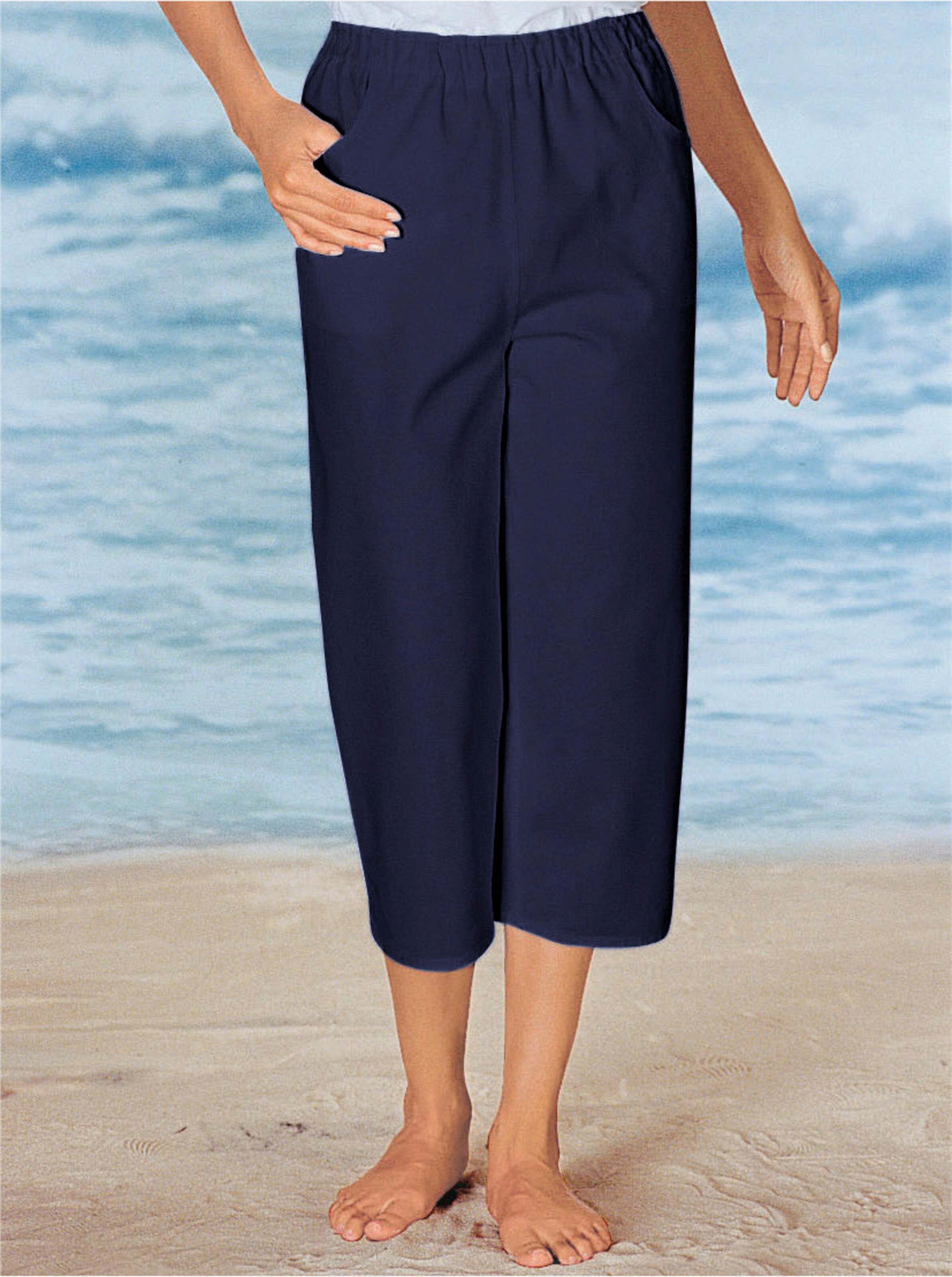 Caprihose aus reiner Baumwolle