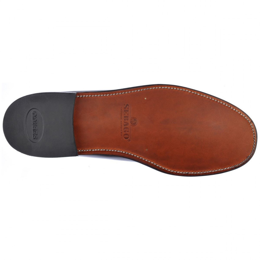 CLASSIC DAN WIDE Brown Burgundy MOCASSIN-Mocassin pour homme en cuir pleine fleur