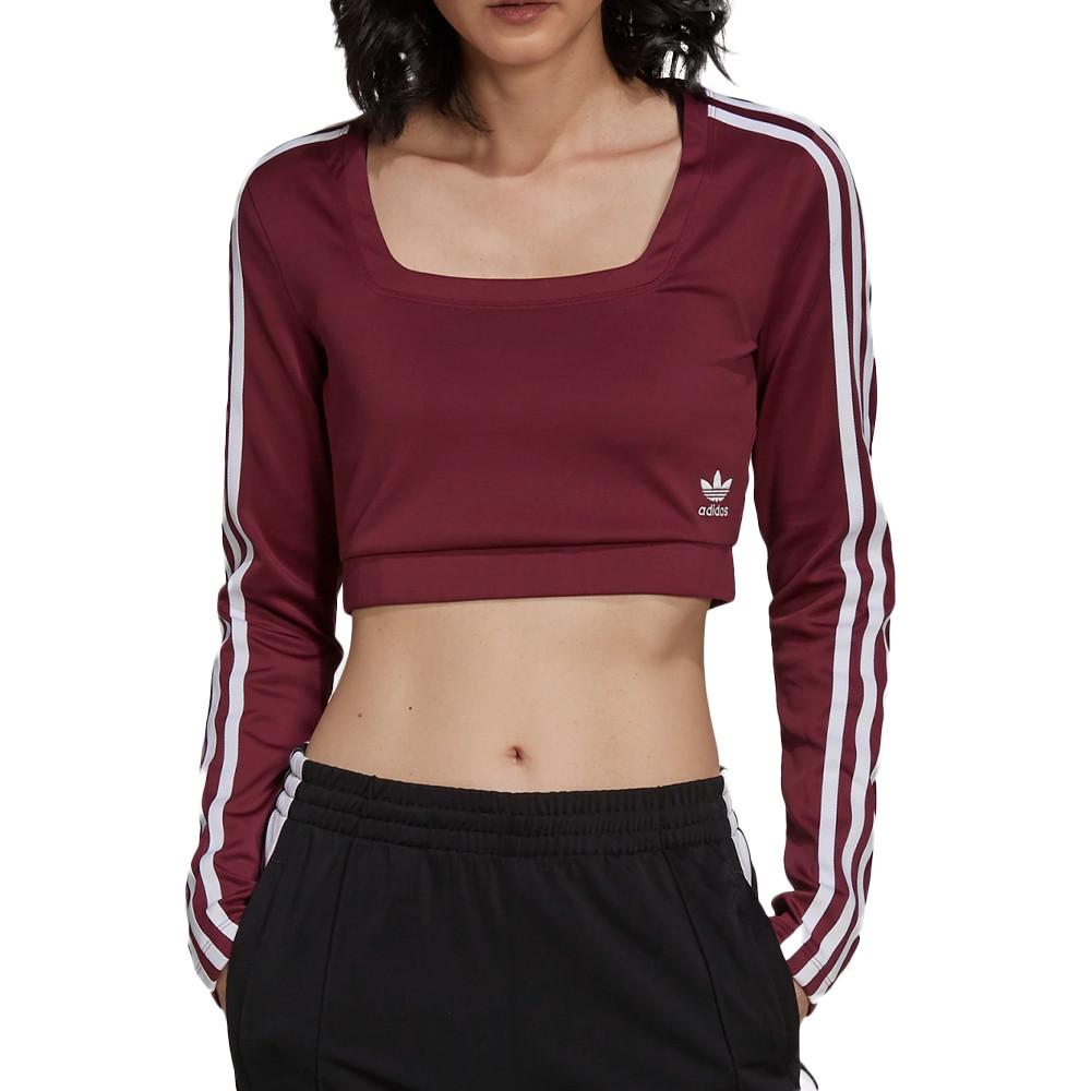 Adidas T-shirt manches longues Bordeaux Femme Adidas H37770