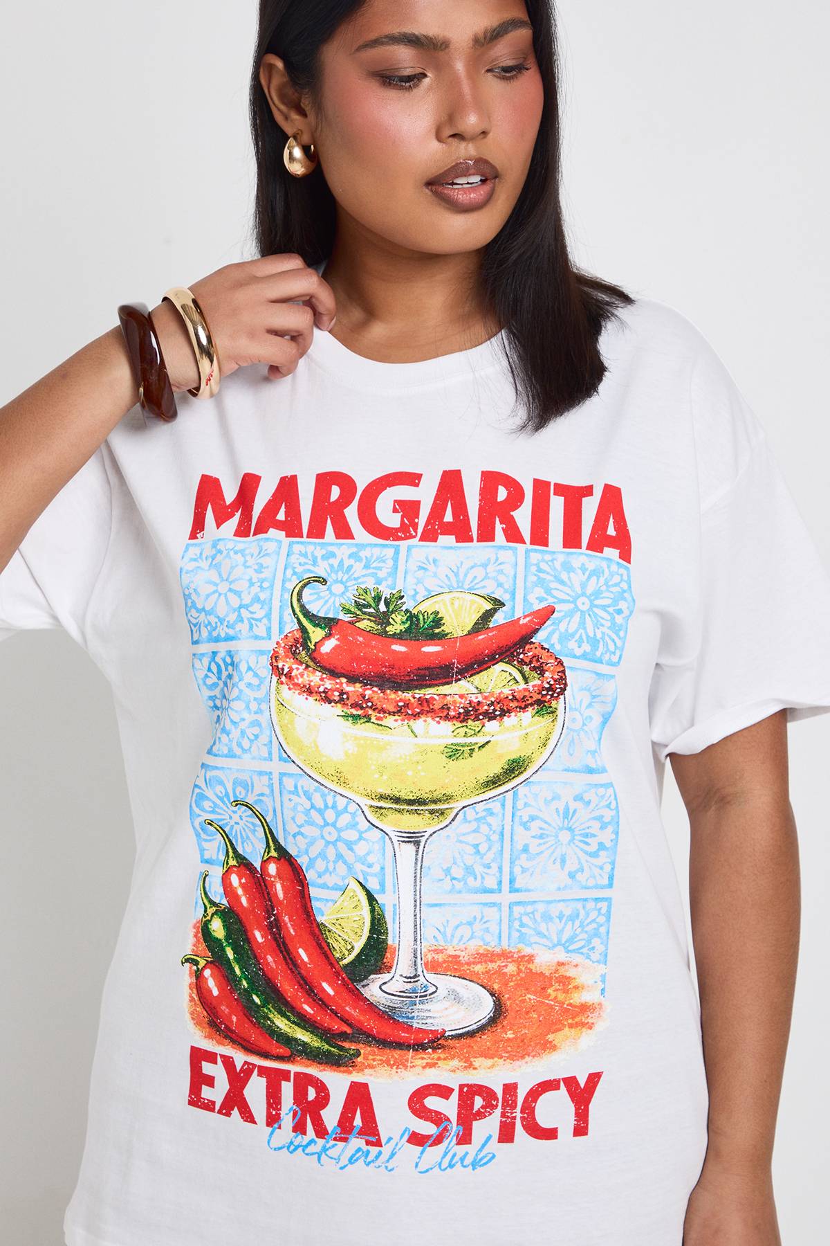 boohoo T-shirt Grande Taille Margarita
