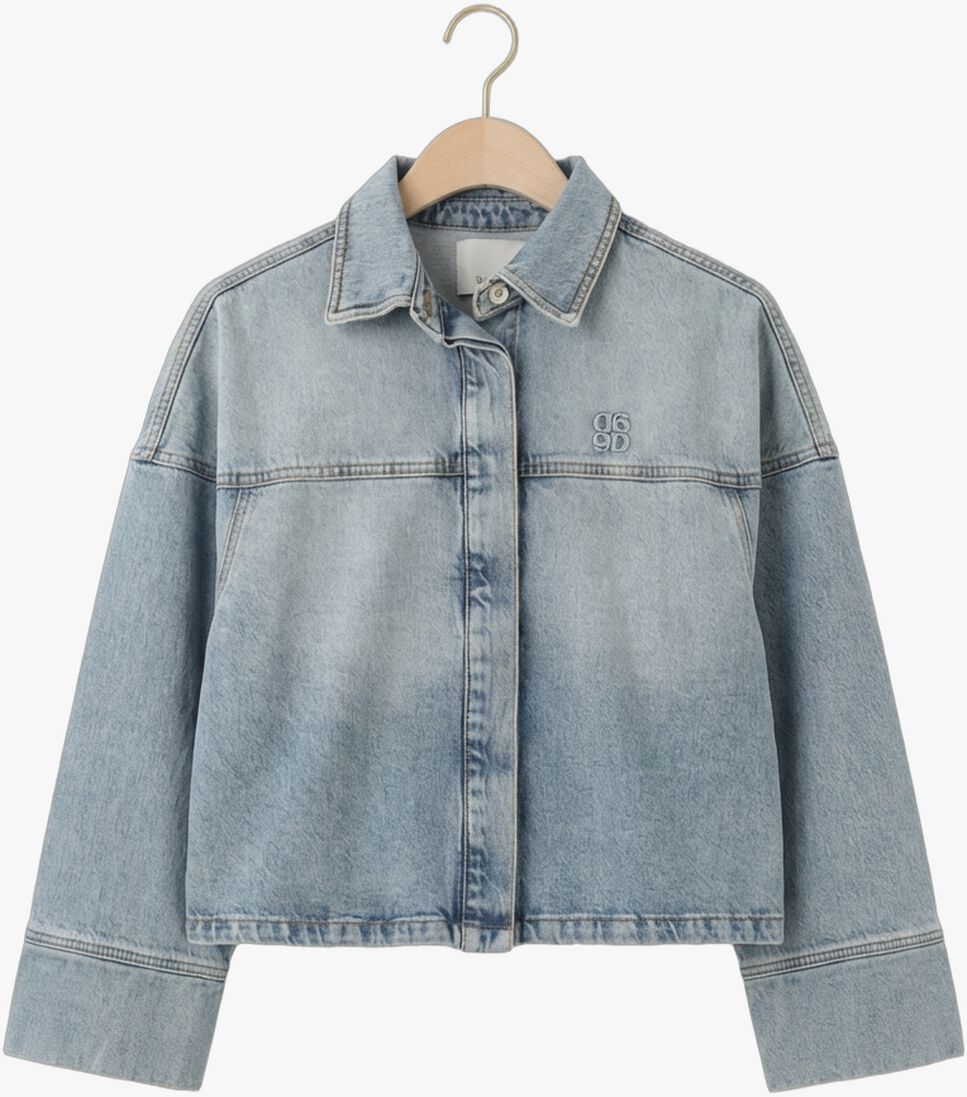 blauwe dante6 spijkerjas talisa denim cape shirt