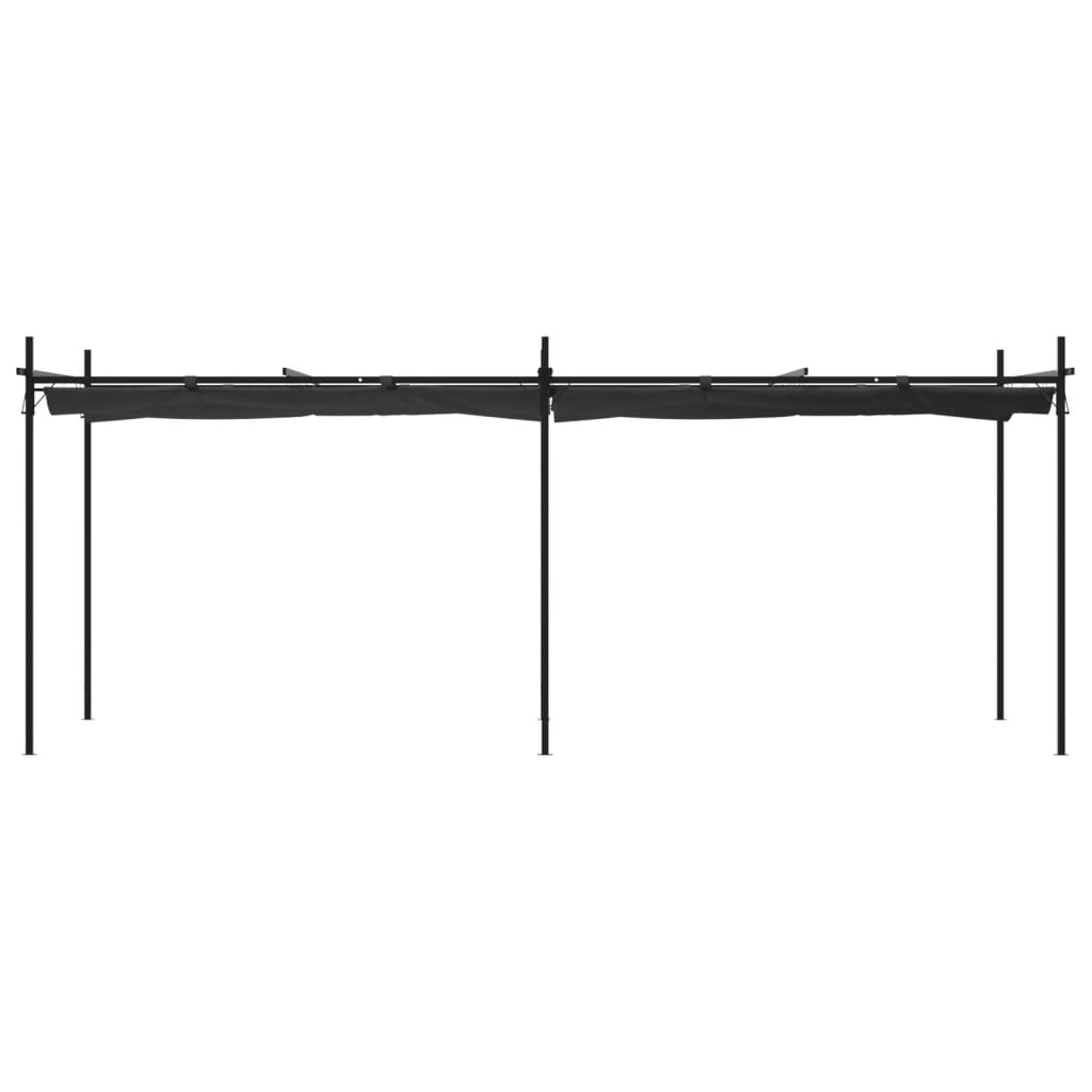 Pergola avec toit rétractable anthracite 589x292x230 cm
