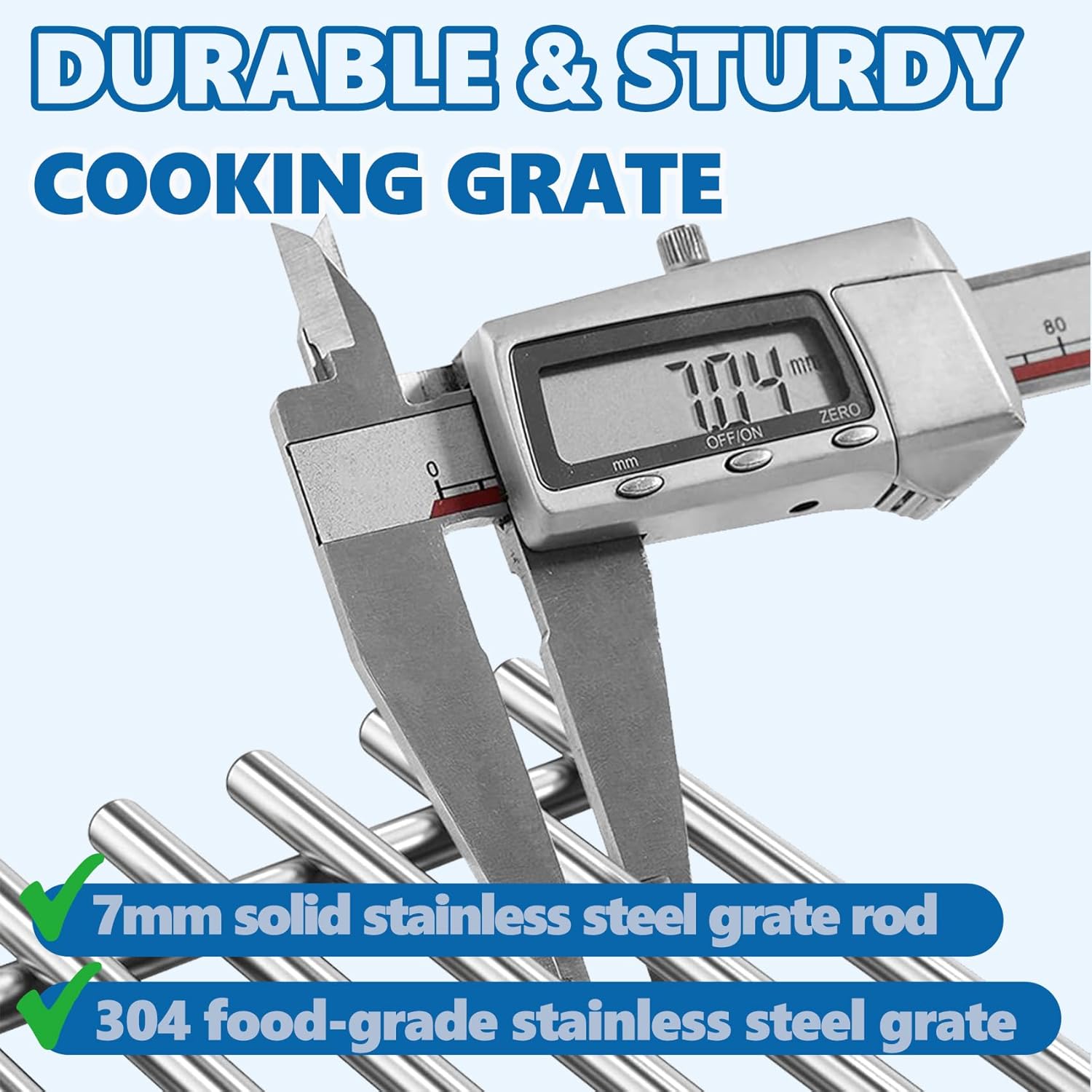 SafBbcue 66089/66097 47,6 cm Edelstahl Grillroste Ersatzteile für Weber Genesis II E-410 S-410 E-435 S-435 Genesis II LX E-410 LX E-440 Genesis II LX 440 SE-410 Grillrost & Rost