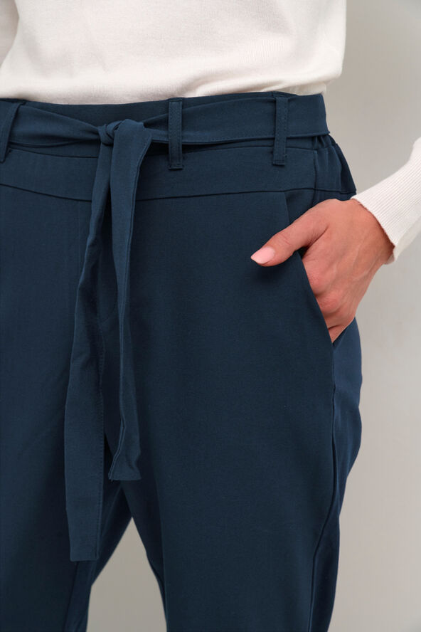 Kaffe Jillian belt pants Midnight marine