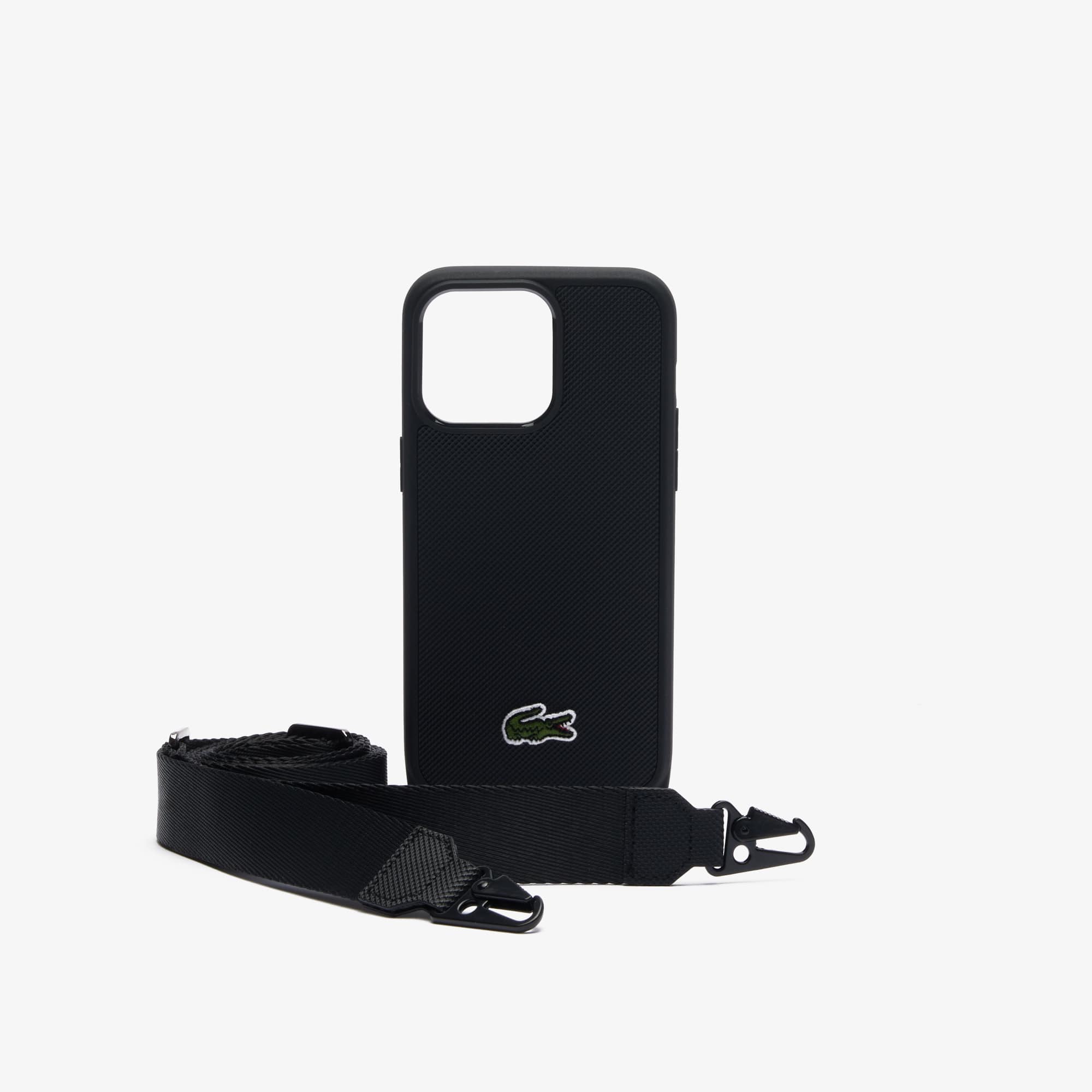 Coque iPhone 15 Pro Max avec crocodile brodé Coques iPhone - Noir - Lacoste - Unisex