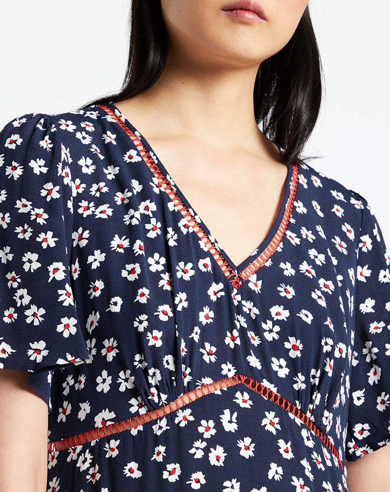 Tommy Jeans Robe fluide imprimée Fleurs bleu marine