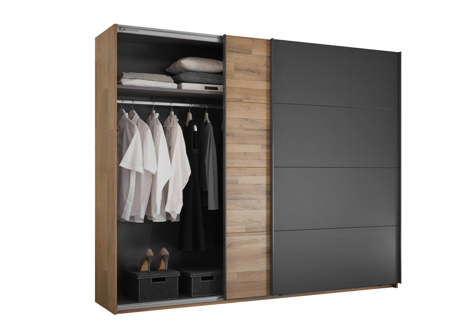 LIV'IN Schwebetürenschrank RIVOLI Montana Oka /graphit