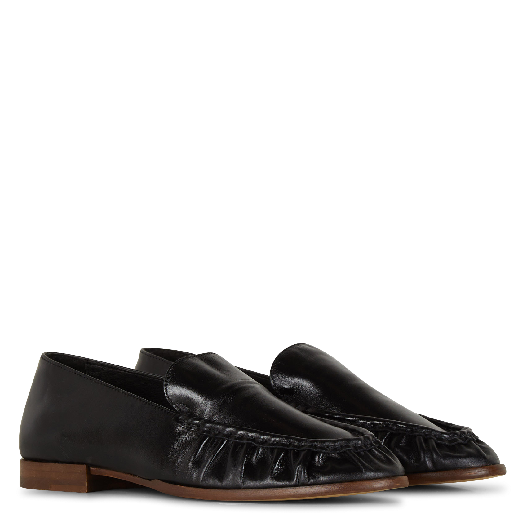 AYANO - Mocassins plats en cuir | Noir