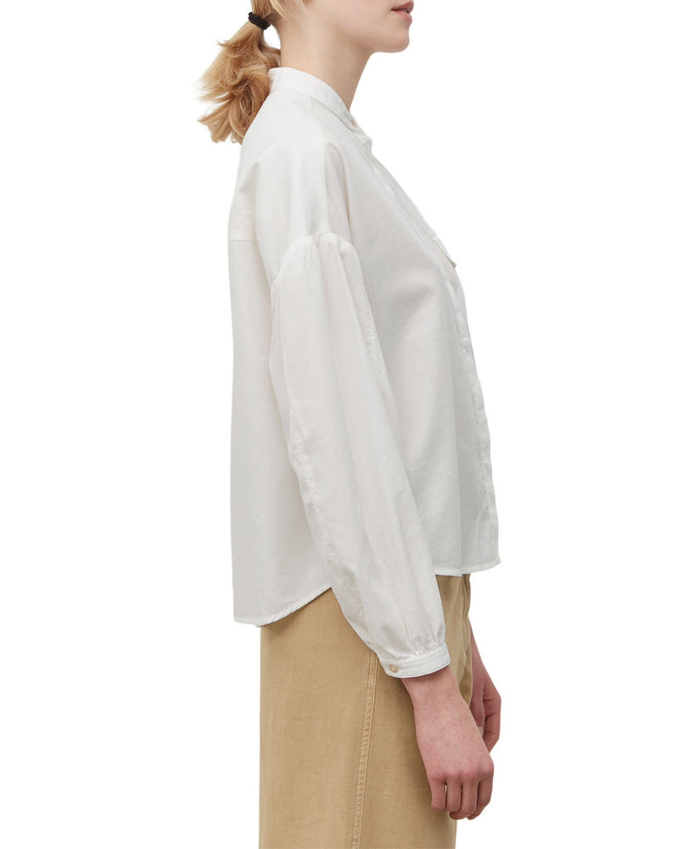 Marc O'Polo Chemise Col Mao Poche blanche