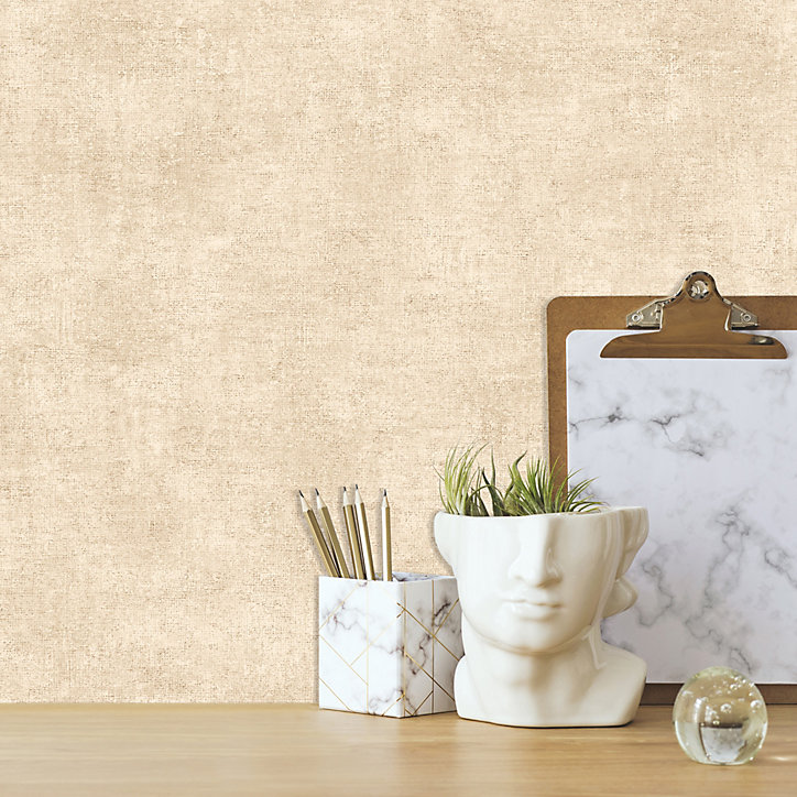 Papier peint vinyle sur intissé Ugepa grainé beige