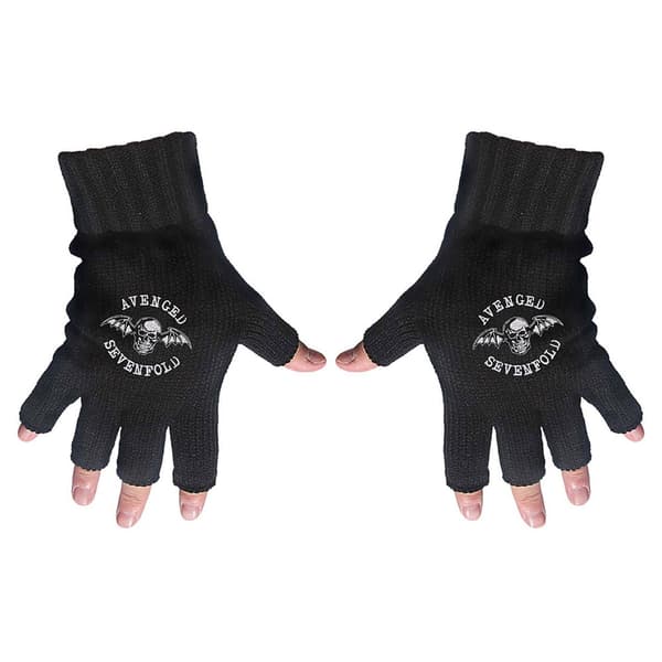 Avenged Sevenfold Unisex Fingerless Gloves: Death Bat