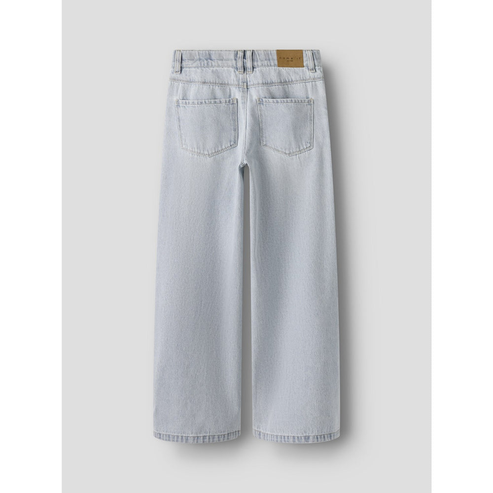 Køb Name It Light Blue Bleached Denim Nkfbella Skater Xwide Jeans 3111-Za Noos