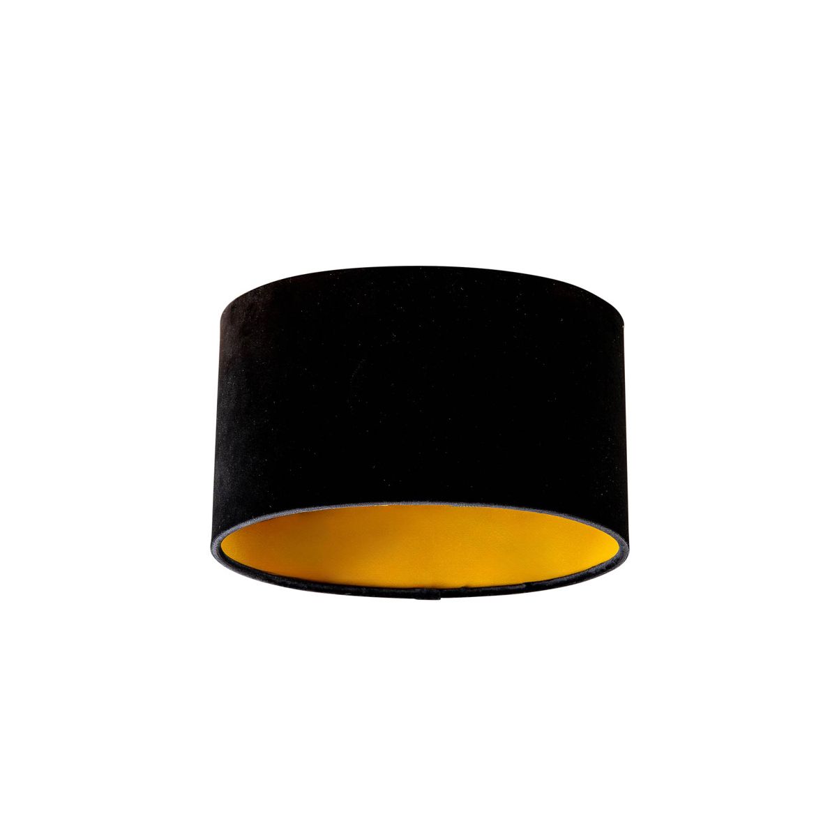 Velours lampenkap zwart ovaal 25/16/15