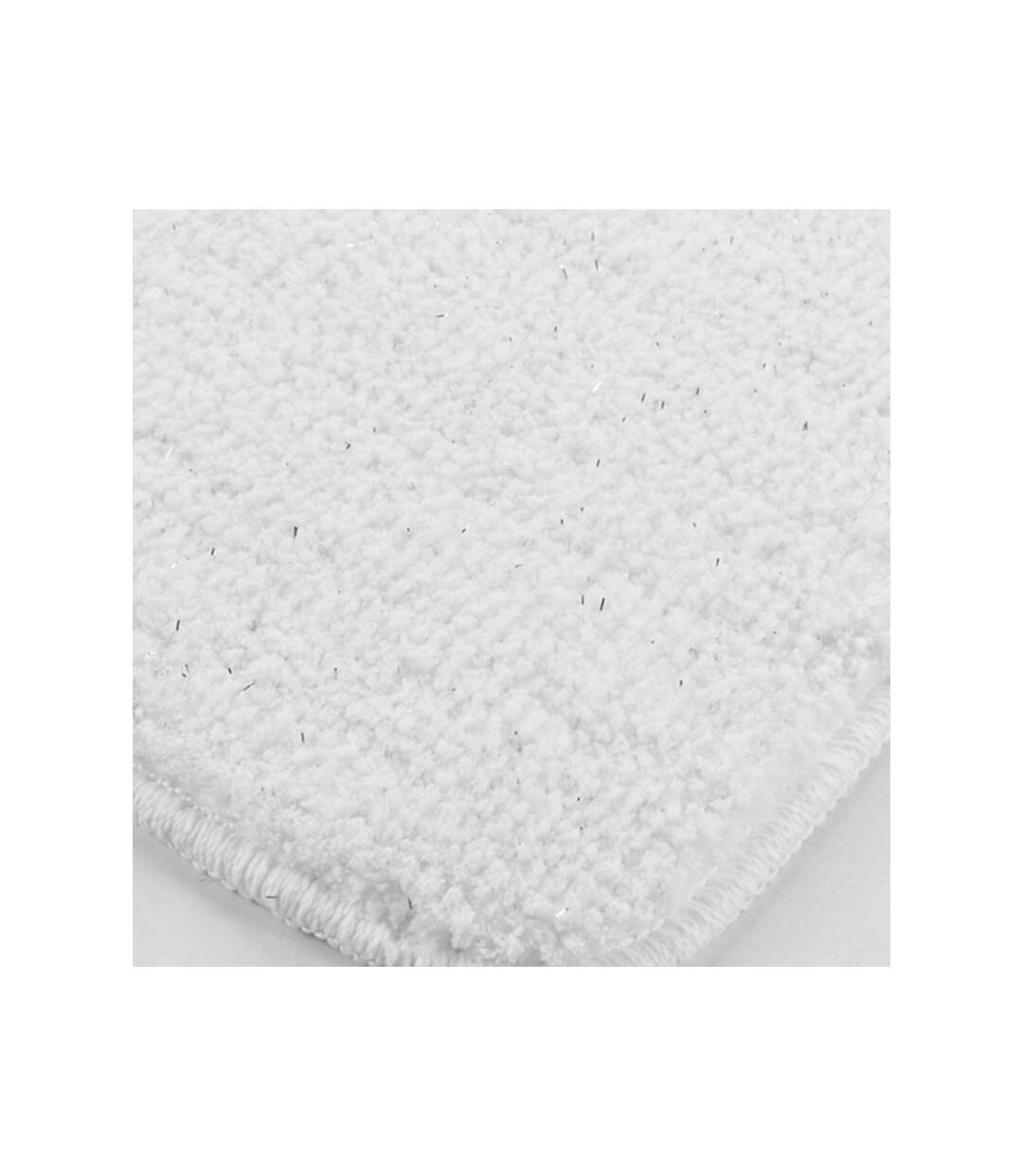 Tapis de Bain Microfibre Métallisé 45x75cm Blanc