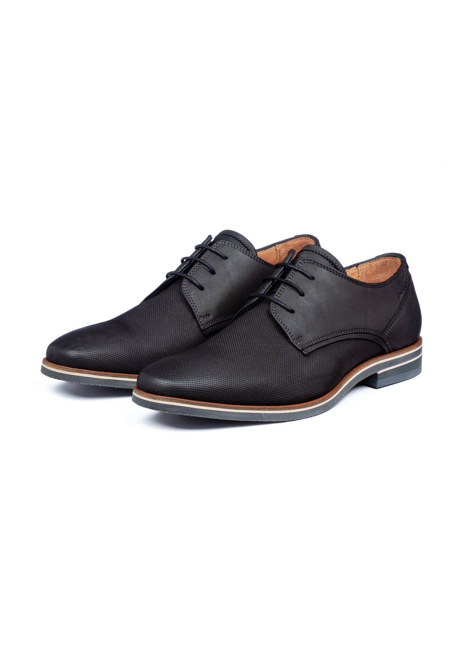 Antraciet grijs nubuck Amalfi veterschoen