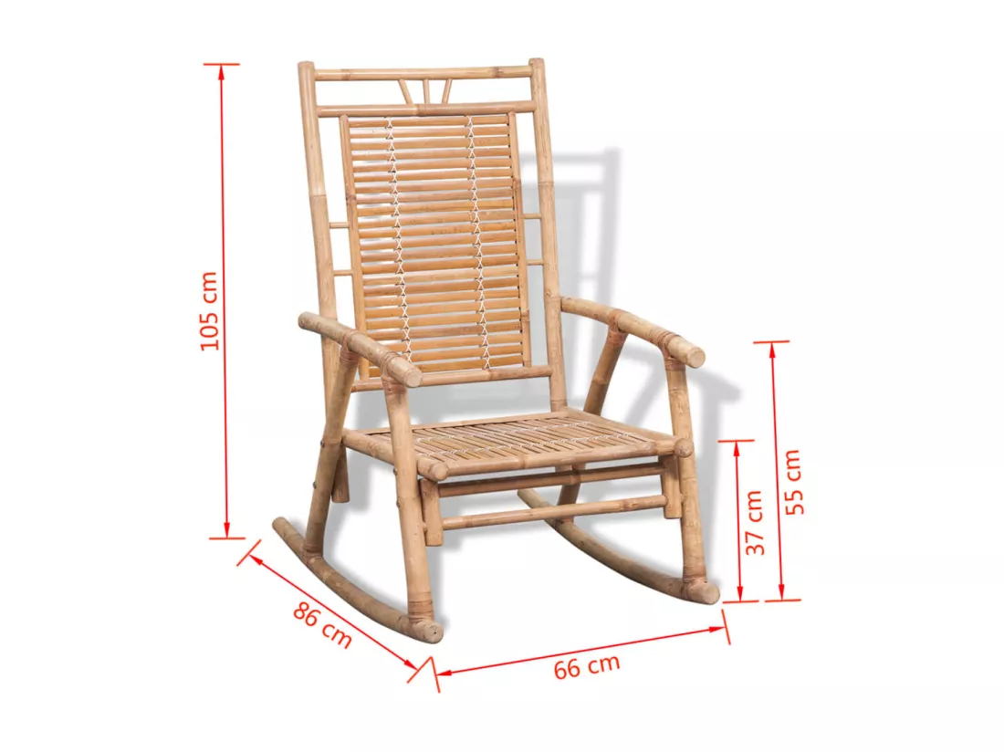 Chaise à bascule en bambou