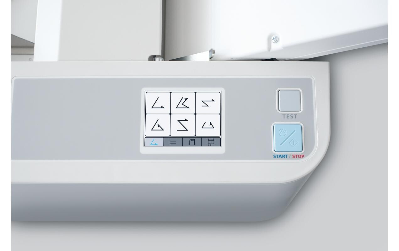 Falzmaschine 8345<br>6 Falzarten und Bandauslage